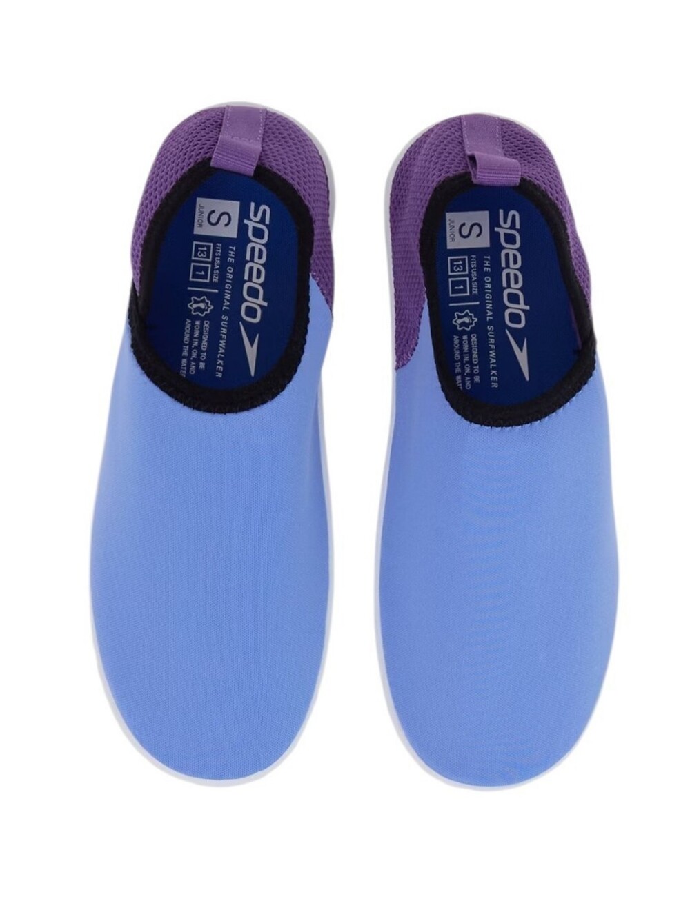 NWT Speedo Kids Beach Bootie Junior Blue Purple Swim Shoes